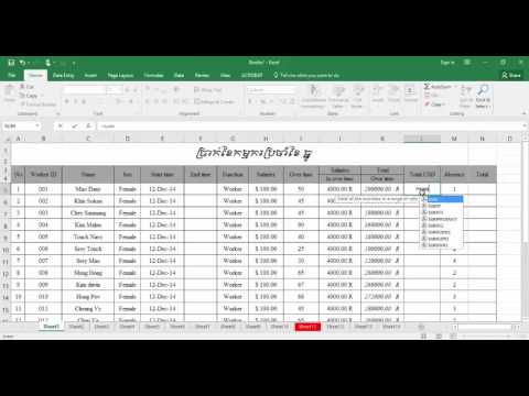 how to calculate salary overtime by using microsoft excel youtube