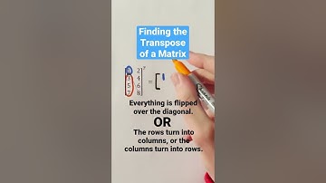 Finding the Transpose of a Matrix #Shorts #linearalgebra #math #education