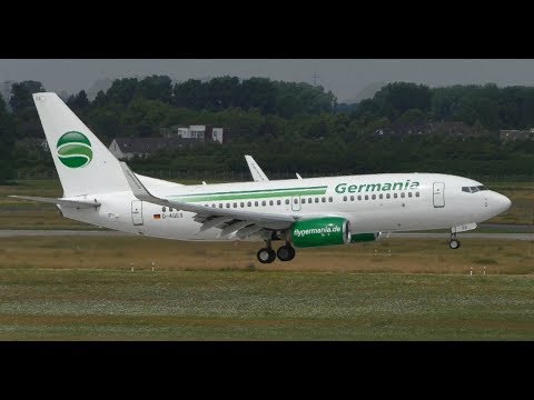 *FULL HD* Germania Boeing 737-700 D-AGES Landing at Dusseldorf Airport (DUS/EDDL)