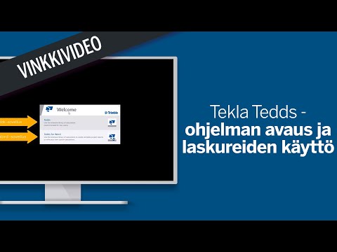 Tekla Tedds - Ohjelman avaus ja laskureiden käyttö