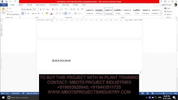 DESIGN AND FABRICATION OF AUTOMATIC PUNCHING MACHINE MECHANICAL PROJECT-MBOTS PROJECT INDUSTRY