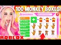 OPENING 100 MONKEY BOXES IN ADOPT ME! *BRAND NEW* Adopt Me Circus Update