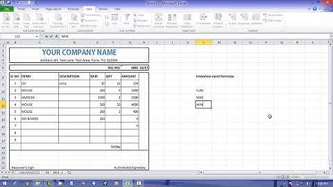 How to create a Billing software using Excel VLookup with Data Validation, Excel Formulas