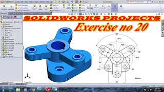 Exercise no 20 in solidworks for beginners / beginners exercise no 20 in solidworks