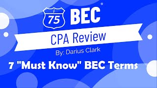 CPA BEC Exam- Enterprise Risk Management-by Darius Clark