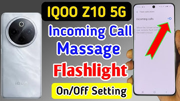 Iqoo z10 5g incoming call flash light setting/Iqoo z10 5g me incoming call flash light on kaise kare