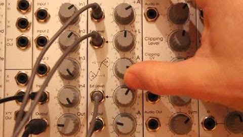 twiddling the knobs of a Doepfer A-136 distortion waveshaper...