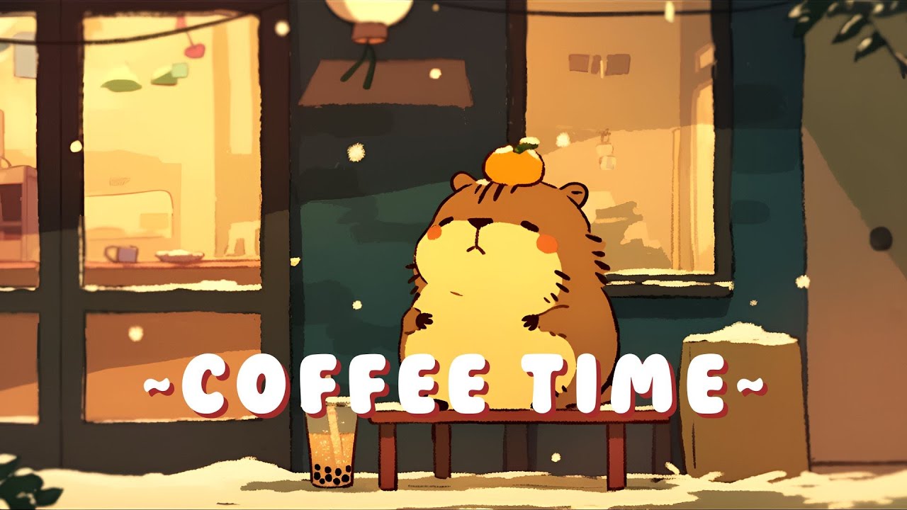 Capybara Lofi Music Station | Cozy Beats for Relaxation 📚 🎵 | High Quality