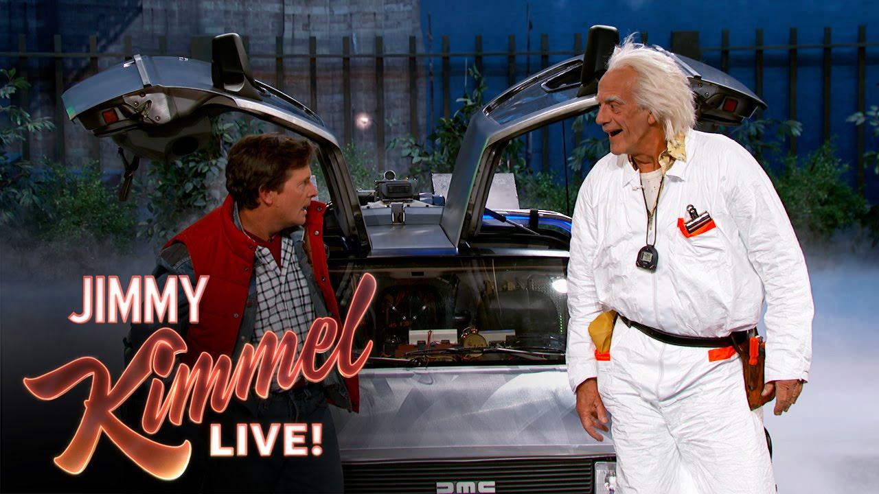 Video thumbnail of "Marty McFly & Doc Brown Visit Jimmy Kimmel Live"