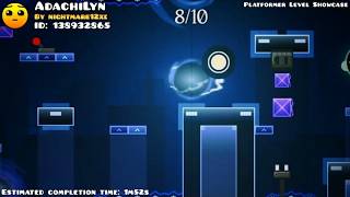 'AdachiLyn' by nightmare12xd [Hard 5🌙] Platformer Level Full Showcase | Geometry Dash 2.2
