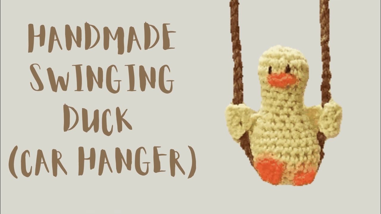 how to make a car hanger  swinging duck car accessories (crochet) 💛 