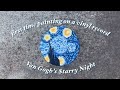 painting starry night on a vinyl record | tiffany_studies