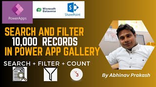 Search and Filter Records in a Power App Gallery | Abhinav Prakash