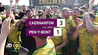 Uchafbwyntiau | Highlights | Caernarfon 3-1 Pen-y-bont | Rownd derfynol y gemau ail gyfle