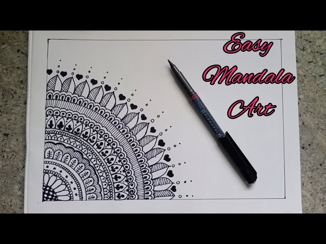 Easy Mandala Art, Mandala Art For Beginners, How To Draw Mandala Art For  Beginners