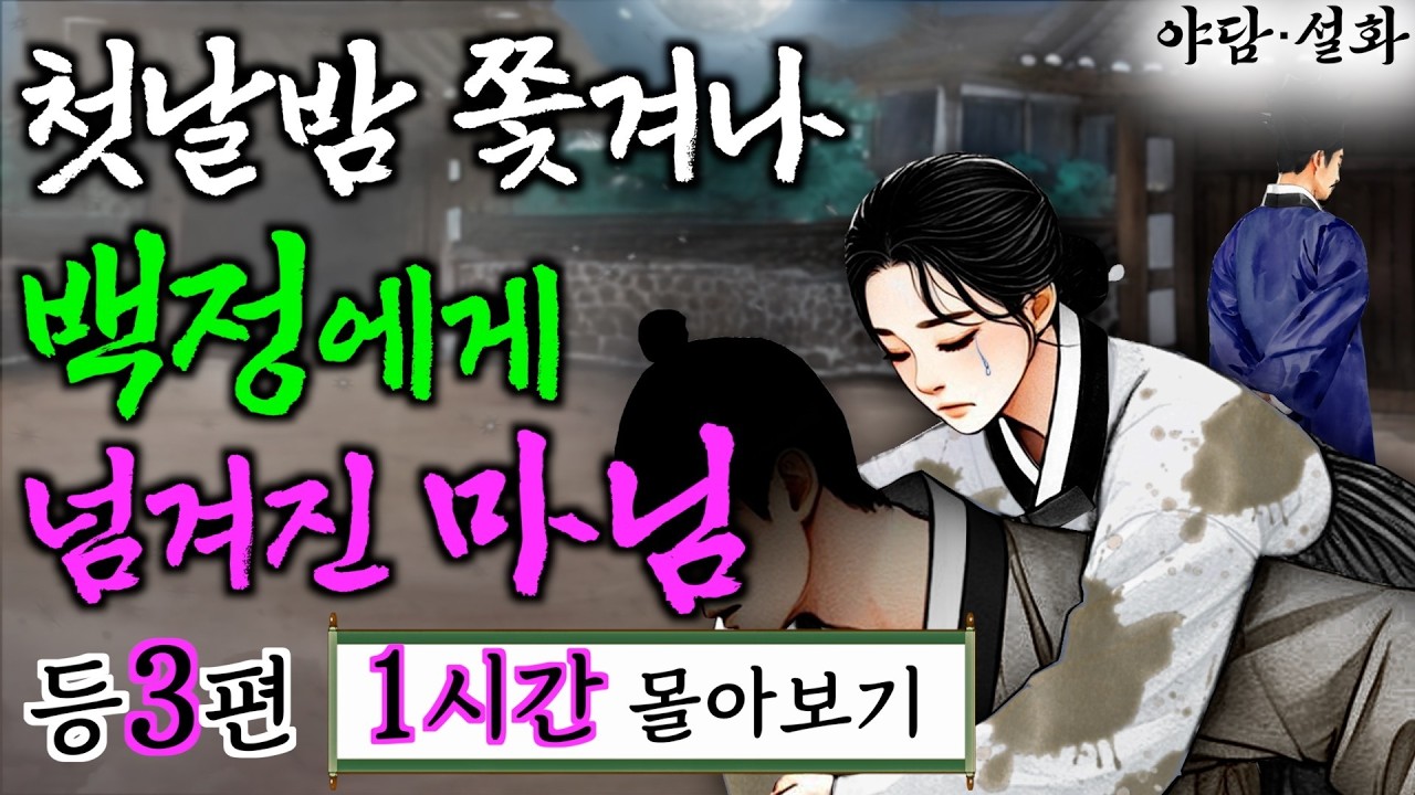 여우야담 몰아보기 '첫날밤 쫓겨나 백정에게 넘겨진 마님' 등 3편 1시간. 야담, 민담, 전설, 설화, 옛날이야기