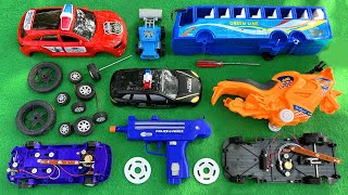 Assemble Toy Vehicles | Police Cars, Sports Motorbike, Tour Bus & Hand Gun | Vehicles Attachment