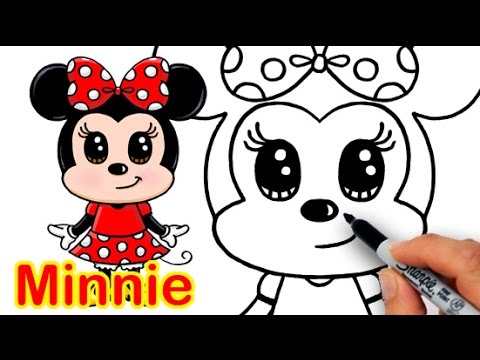 How To Draw Disney Minnie Mouse Cute Step By Step Easy Youtube