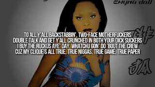 Foxy Brown - BWA (Lyrics On Screen) ft. Gangsta Boo &amp; Mia X