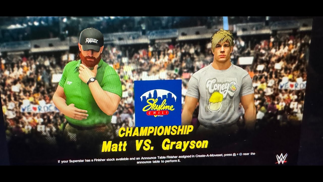 S.C.W. Championship title match! Matt Vs Grayson