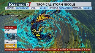 Hurricane Nicole, Spectrum News 13, November 10, 2022 (6 AM - 9 AM EST)