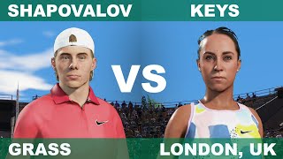 Battle of the sexes Shapovalov vs Keys WTA LIVE Tennis world tour 2