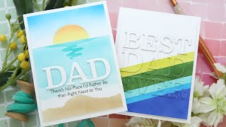 Craft a Dandy Duo of Cards for Dad Featuring Stenciling and DieCutting with Laura Bassen