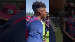 Alick Athanaze DEBUT! | West Indies Legend Jimmy Adams Presents ODI Cap | UAE vs West Indies #shorts