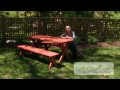 Select Pine Heavy Duty Cross-Legged Picnic Table with Detached Benches from CedarStore.com Select Pine Heavy Duty Cross-Legged Picnic Table with Detached Benches from CedarStore.com