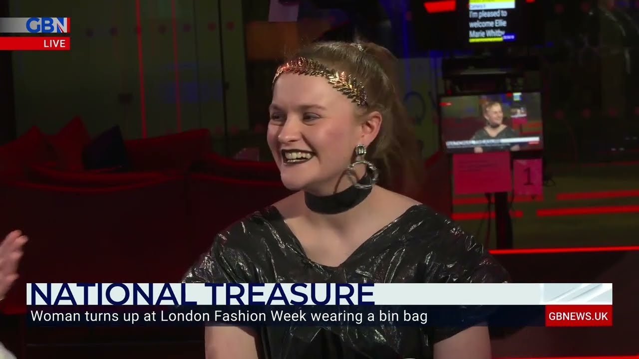 YouTuber sneaks into London Fashion Week wearing a bin bag and hangs out with the editor of Vogue