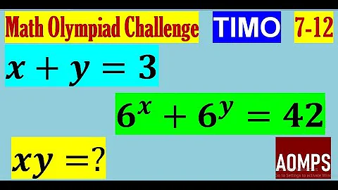 If x+y=3 and 6^x+6^y=42, find the value of xy.