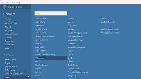 Stay tuned! BI Connector soon to be a Tableau certified connector