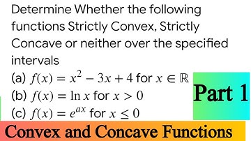 Concave and Convex Functions 