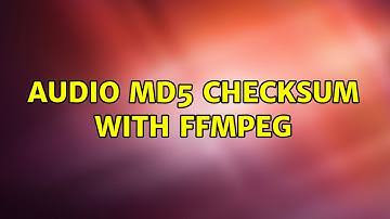 Audio MD5 Checksum with ffmpeg