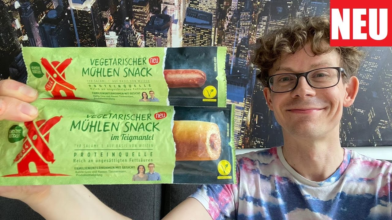 Rügenwalder Mühle: Vegetarischer Mühlensnack im Test - So schmeckt die  Veggie-Wurst - YouTube