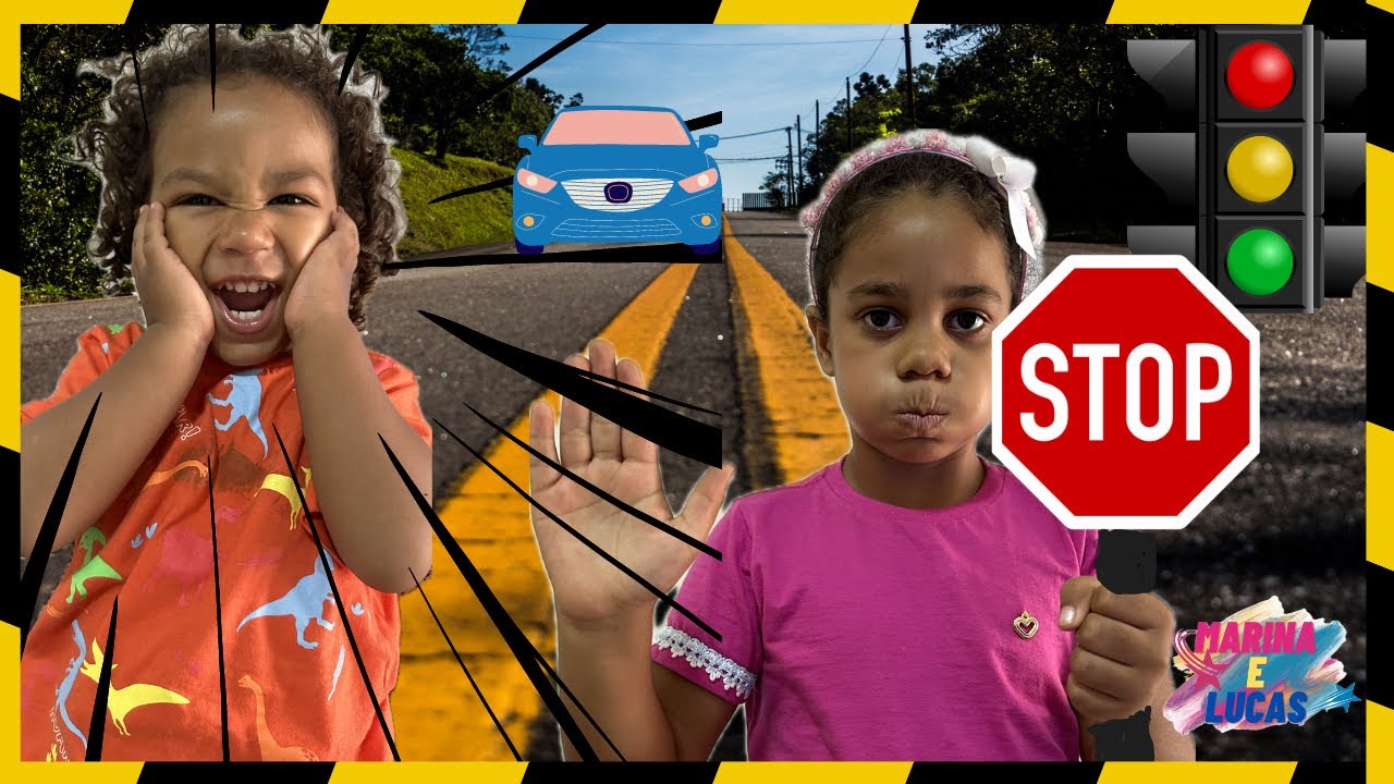 REGRAS DE SEGURANÇA NO TRÂNSITO COM MARINA E LUCAS!!!