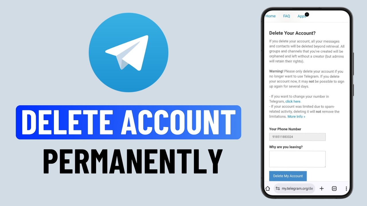 How to Delete Telegram Account (2 Methods) - YouTube