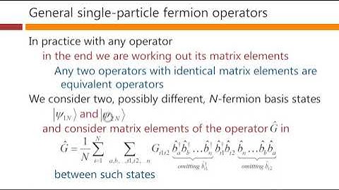 Single-particle fermion operators – David Miller