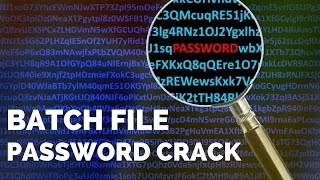 Batch File Password Crack