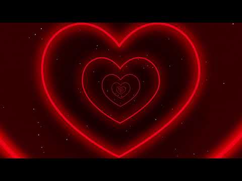 Free Neon Red Lights Love Heart Tunnel Tik Tok Trend Background Loop 1 hour 4k 60fps