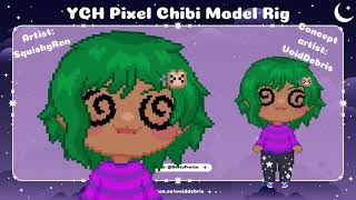 YCH Chibi Pixel Live2D Model Showcase for DettoFretto