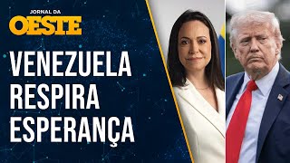 Trump anuncia reunião com María Corina Machado na Casa Branca: 'Será uma honra'