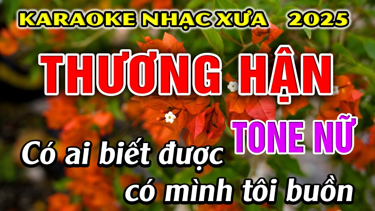 Thương Hận - Karaoke Tone Nữ - Karaoke Nhạc Xưa - Karaoke Bolero Trữ Tình