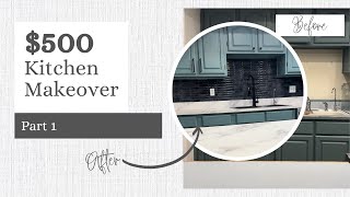 $500 Kitchen Makeover | How to install Contact Paper Countertops