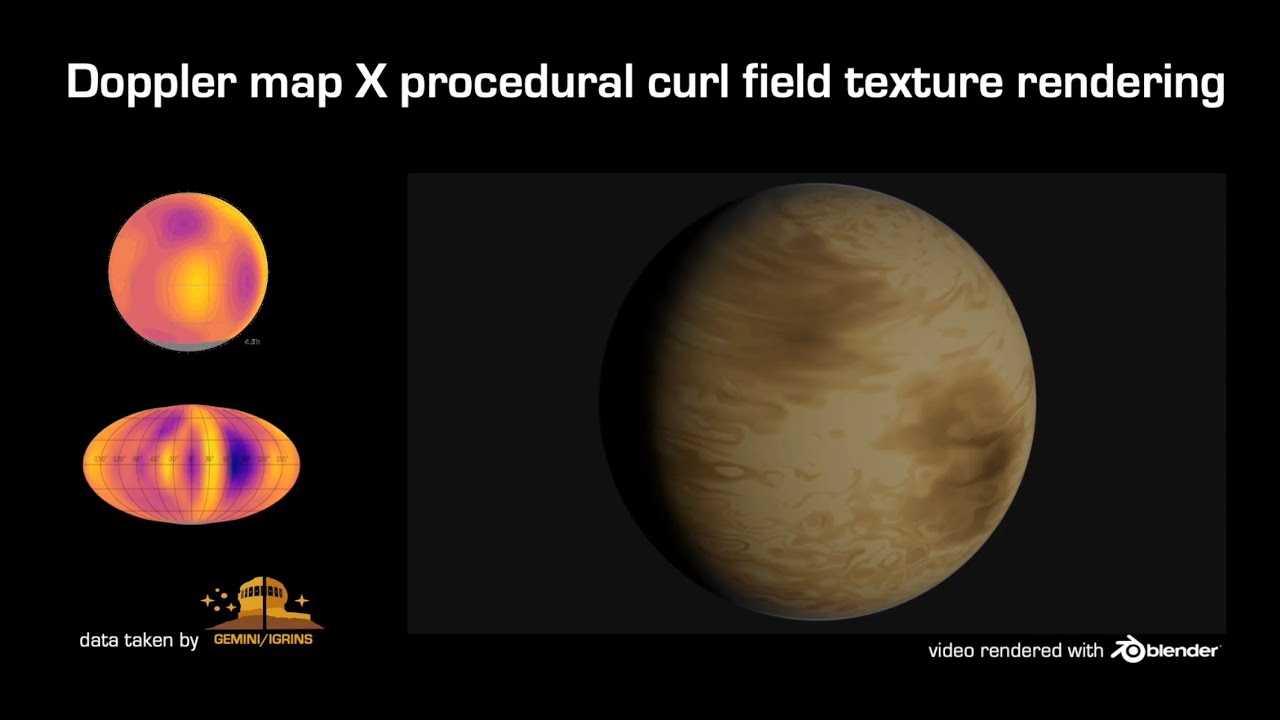 Doppler imaging X procedural gas giant planet rendering - YouTube