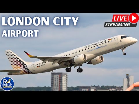 馃敶LIVE London City Airport Plane Spotting 鉁堬笍 Swiss A220, ATR 72 , Dash 8 | 31 .08.25