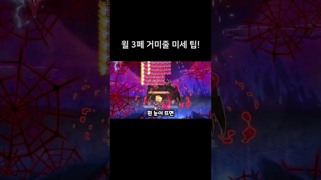 윌 3페 거미줄 패턴이 맵을 가득 채워도 클리어 하는 법 | 메이플 인벤
