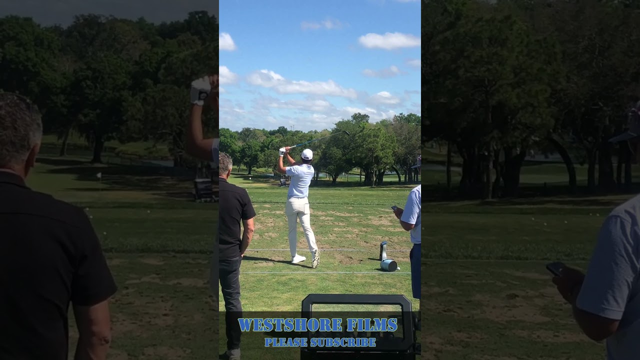 Michael Kim golf swing on the driving range Valspar Championship 