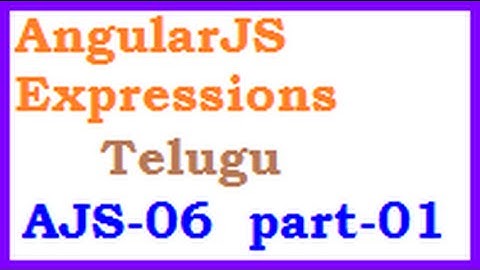 AngularJS Expressions Part 01 Telugu-vlr training