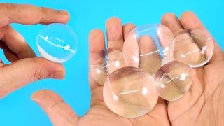 Making Glass Marble Slime ! Clear Glossy Slime Balls | Satisfying Video